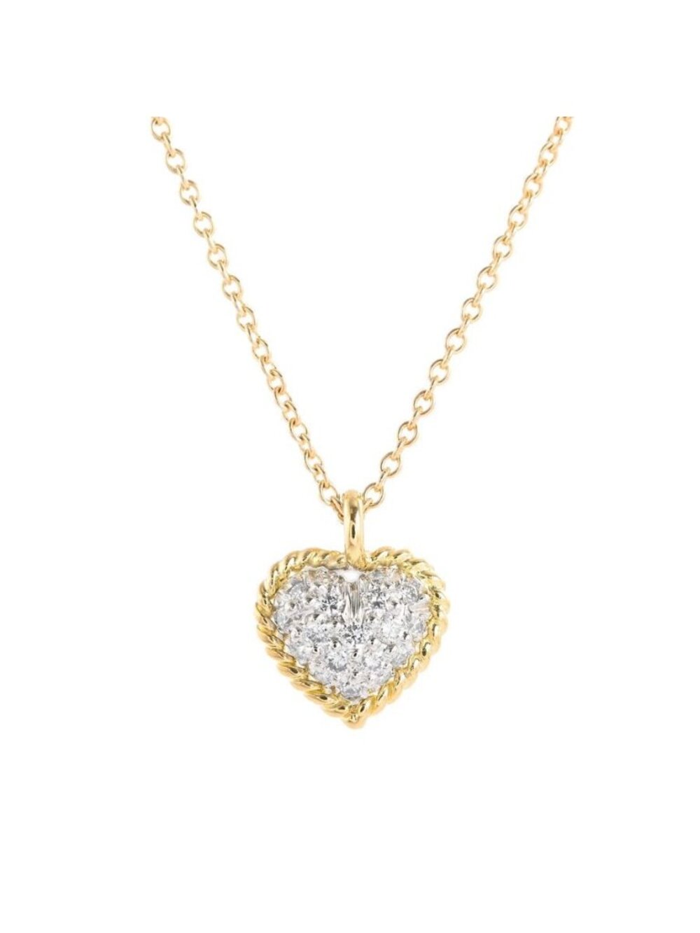 Tiffany & Co Necklace Heart Pave